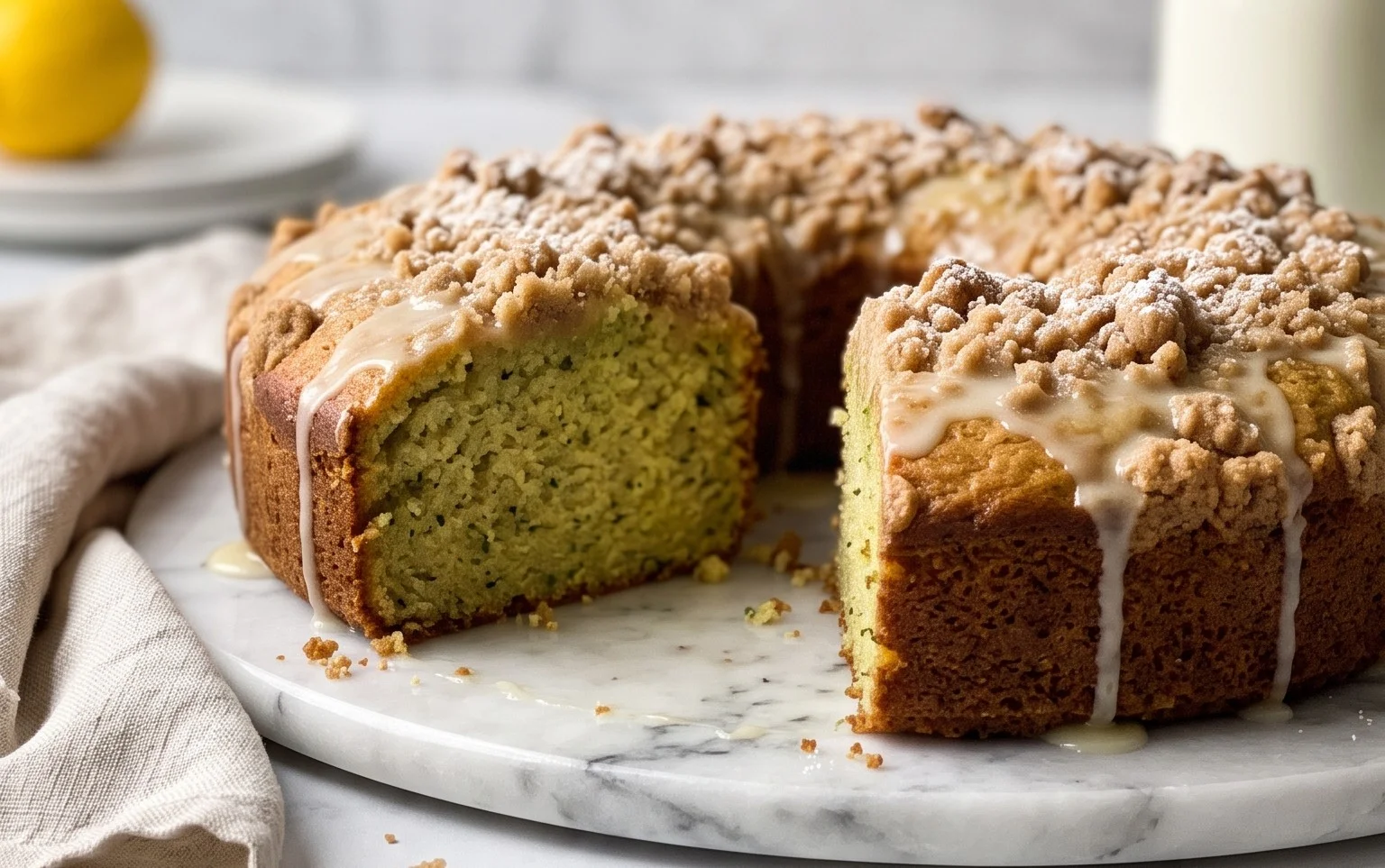 Moist Lemon Zucchini Coffee Cake Recipe